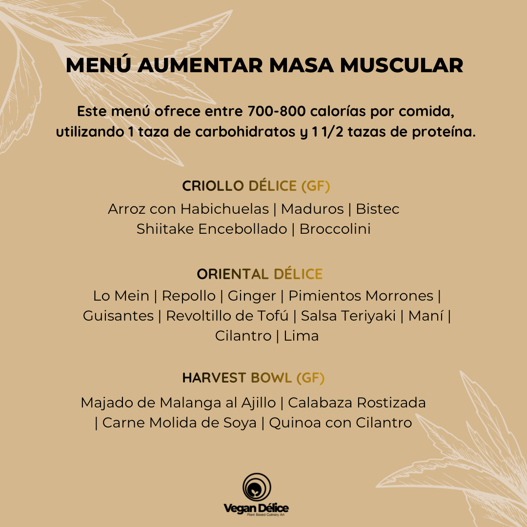 Menú para Aumentar en Masa Muscular