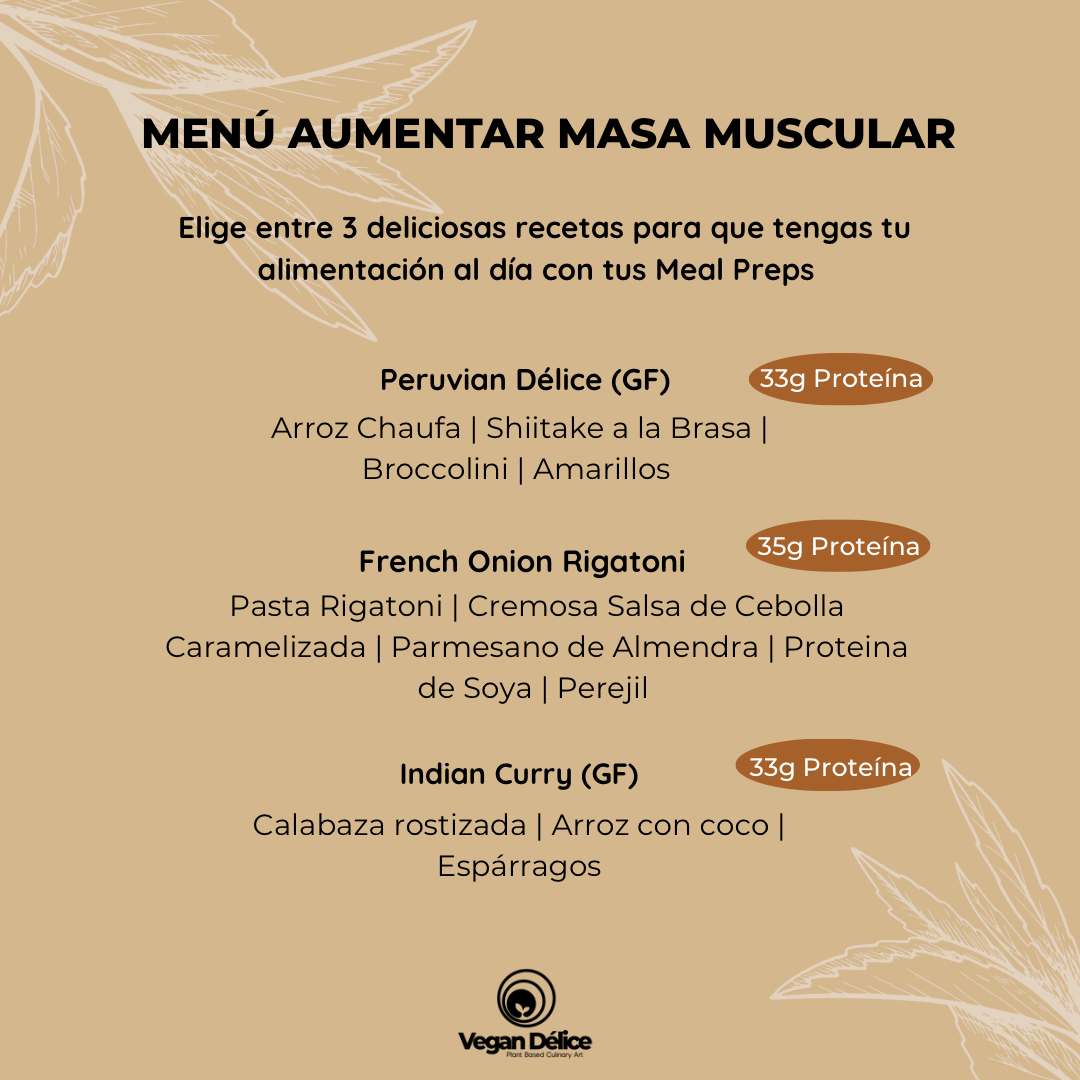 Menú para Aumentar en Masa Muscular