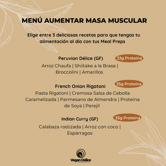 Menú para Aumentar en Masa Muscular
