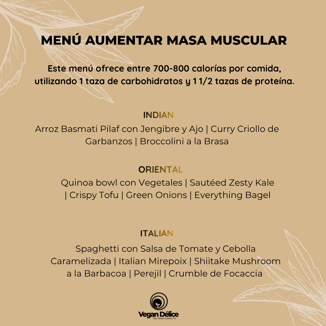 Menú para Aumentar en Masa Muscular