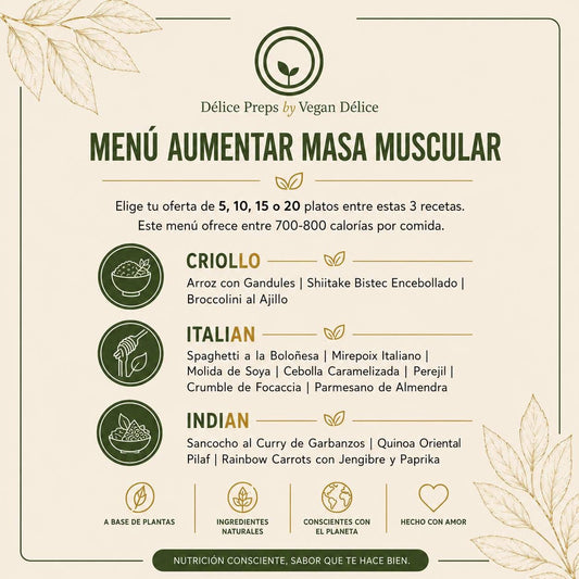 Menú para Aumentar en Masa Muscular