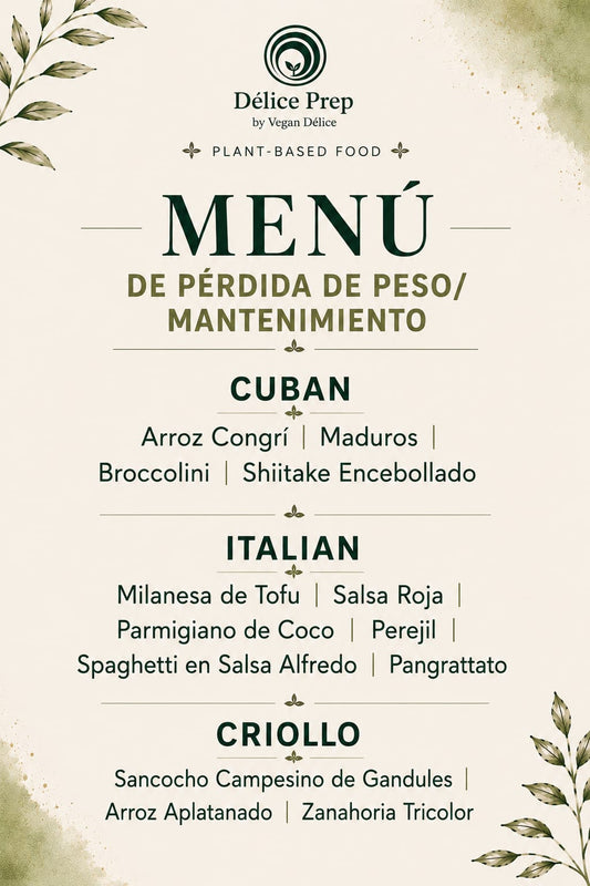 Menú para Bajar de Peso/Mantenerte